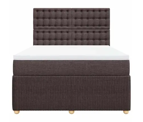 Kontinentaalvoodi Madratsiga, Tumepruun, 140X190 cm Kangas