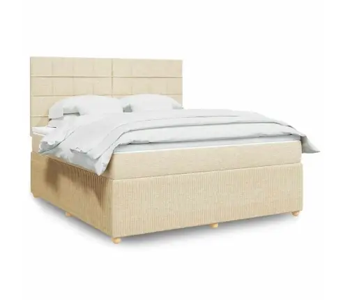 Kontinentaalvoodi Madratsiga, Kreemjas, 180X200 cm Kangas