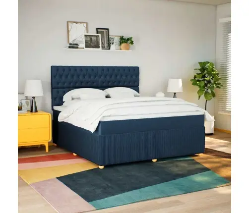 Kontinentaalvoodi Madratsiga, Sinine, 180X200 cm Kangas