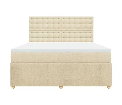 Kontinentaalvoodi Madratsiga, Kreemjas, 180X200 cm Kangas