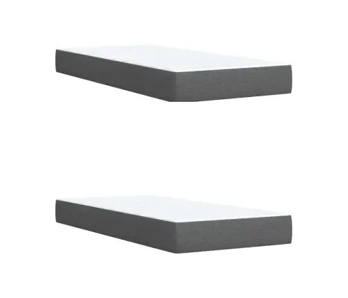 Lova Su Spyruoklėmis Ir Čiužiniu, Tamsiai Pilka, 200X200 Cm