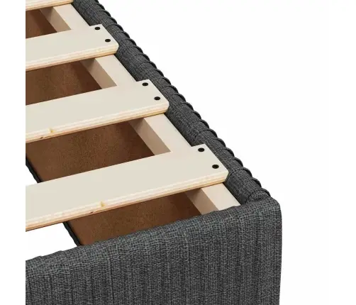 Lova Su Spyruoklėmis Ir Čiužiniu, Tamsiai Pilka, 200X200 Cm