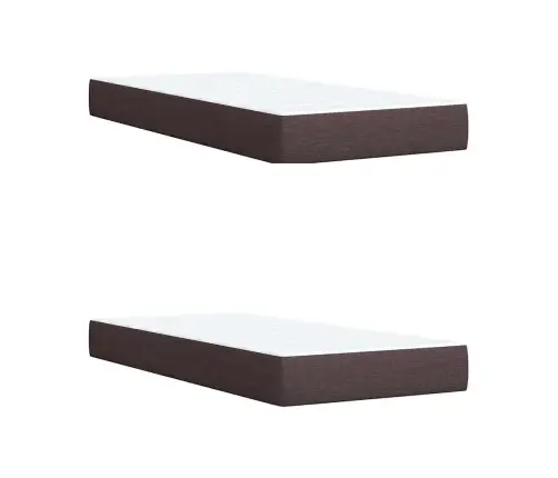 Lova Su Spyruoklėmis Ir Čiužiniu, Ruda, 200X200 cm Audinys