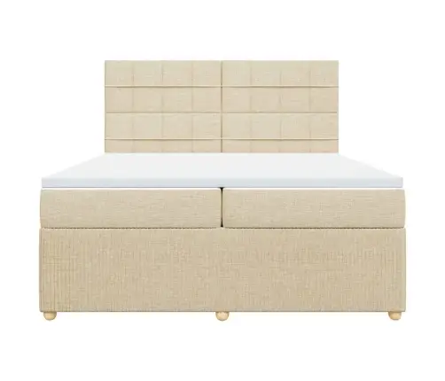 Kontinentaalvoodi Madratsiga, Kreemjas, 200X200 cm Kangas