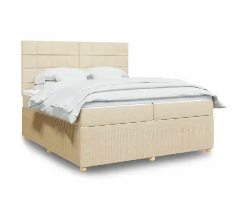 Kontinentaalvoodi Madratsiga, Kreemjas, 200X200 cm Kangas