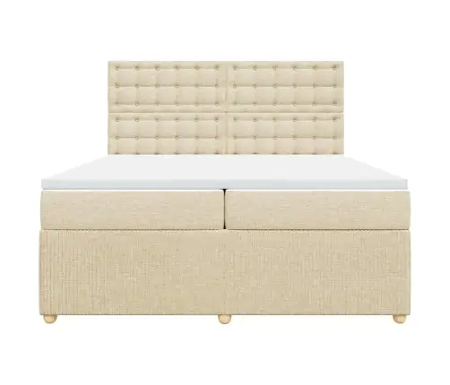 Kontinentaalvoodi Madratsiga, Kreemjas, 200X200 cm Kangas