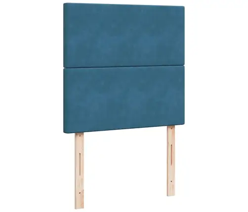 Kontinentaalvoodi Madratsiga, Tumesinine, 90X190 cm Samet