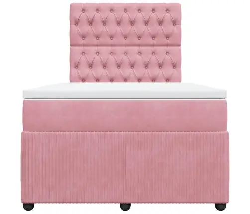 Kontinentaalvoodi Madratsiga, Roosa, 120X200 cm Samet