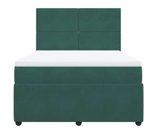 Kontinentaalvoodi Madratsiga, Tumeroheline, 140X200 cm Samet