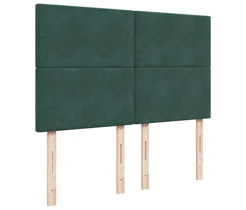 Kontinentaalvoodi Madratsiga, Tumeroheline, 140X200 cm Samet