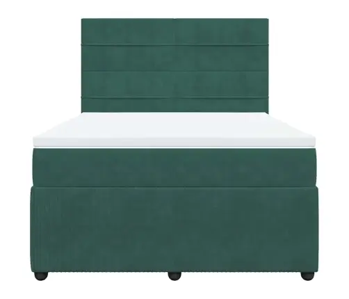 Kontinentaalvoodi Madratsiga, Tumeroheline, 140X200 cm Samet