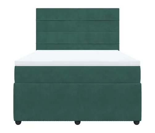 Kontinentaalvoodi Madratsiga, Tumeroheline, 160X200 cm Samet