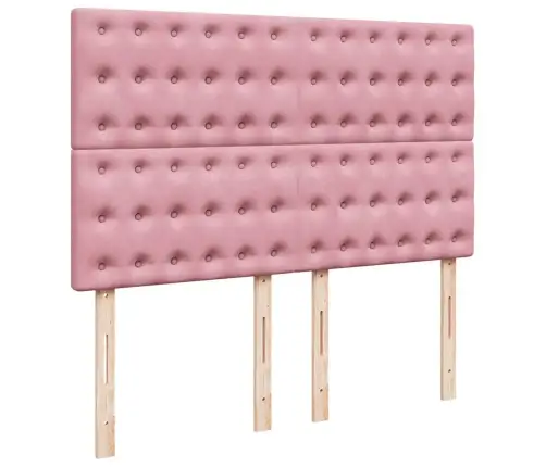 Kontinentaalvoodi Madratsiga, Roosa, 160X200 cm Samet