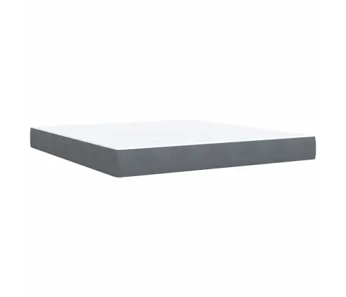 Kontinentaalvoodi Madratsiga, Tumehall, 180X200 cm Samet