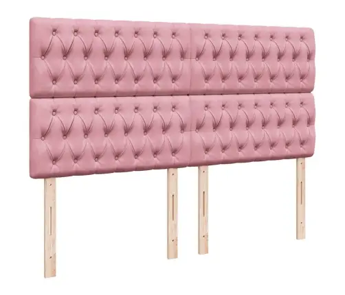 Kontinentaalvoodi Madratsiga, Roosa, 180X200 cm Samet