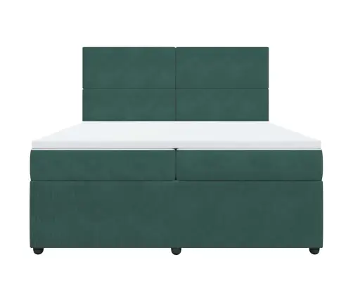 Kontinentaalvoodi Madratsiga, Tumeroheline, 200X200 cm Samet