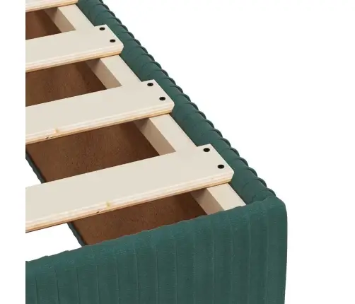 Atsperu Gulta Ar Matraci, Tumši Zaļš Samts, 200X200 Cm Vidaxl