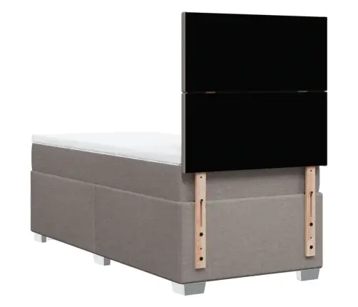 Lova Su Spyruoklėmis Ir Čiužiniu, Taupe, 80X200 cm Audinys