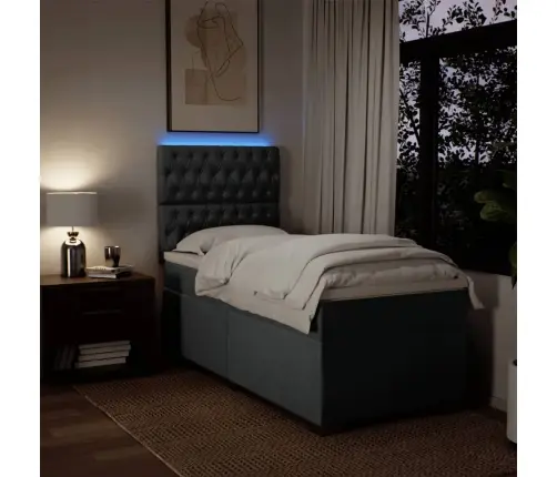 Kontinentaalvoodi Madratsiga, Tumehall, 80X200 cm Kangas