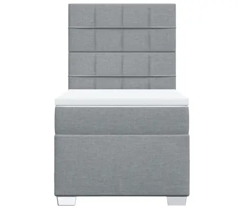 Kontinentaalvoodi Madratsiga, Helehall, 90X190 cm Kangas