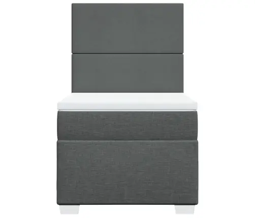 Kontinentaalvoodi Madratsiga, Tumehall, 90X200 cm Kangas