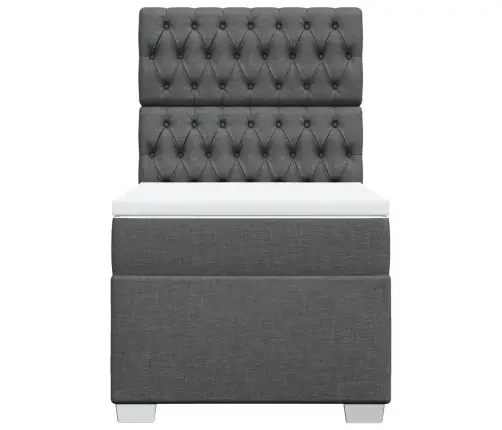 Kontinentaalvoodi Madratsiga, Tumehall, 90X200 cm Kangas