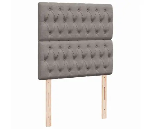 Lova Su Spyruoklėmis Ir Čiužiniu, Taupe, 90X200 cm Audinys