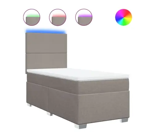 Kontinentaalvoodi Madratsiga, Pruunikashall, 100X200 cm Kangas