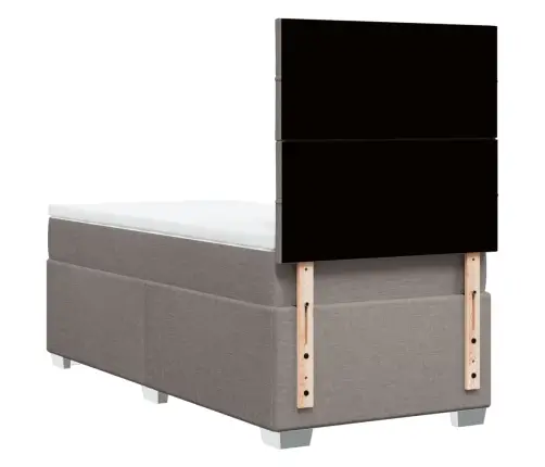 Lova Su Spyruoklėmis Ir Čiužiniu, Taupe, 100X200cm Audinys