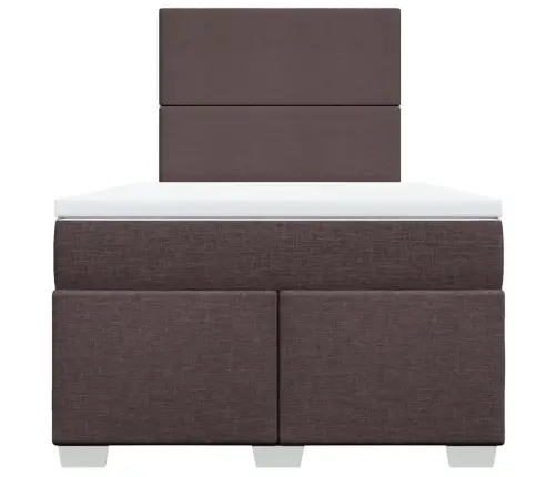 Atsperu Gulta Ar Matraci, Tumši Brūns Audums, 120X190 Cm Vidaxl