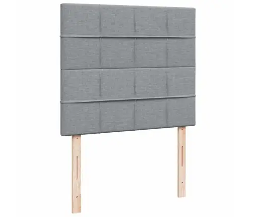 Atsperu Gulta Ar Matraci, Gaiši Pelēka Audums, 120X190 Cm Vidaxl