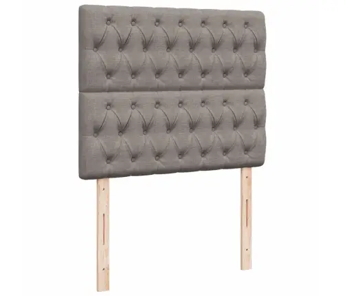 Atsperu Gulta Ar Matraci, Pelēkbrūns Audums, 120X190 Cm Vidaxl