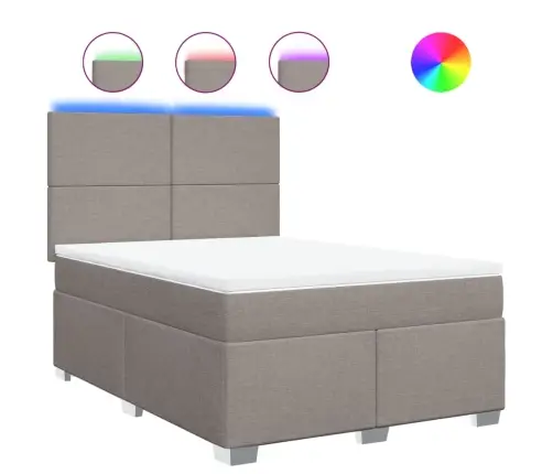 Kontinentaalvoodi Madratsiga, Pruunikashall, 140X190 cm Kangas