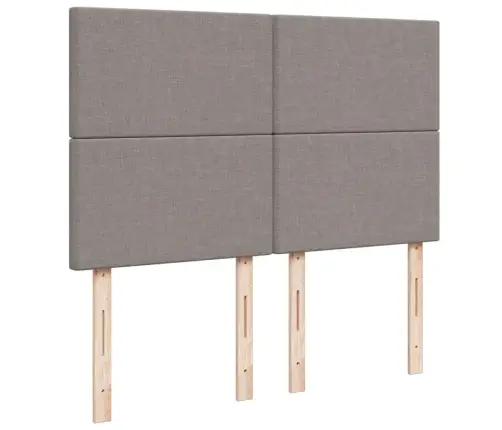 Lova Su Spyruoklėmis Ir Čiužiniu, Taupe, 140X200 cm Audinys