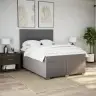 Lova Su Spyruoklėmis Ir Čiužiniu, Taupe, 140X200 cm Audinys