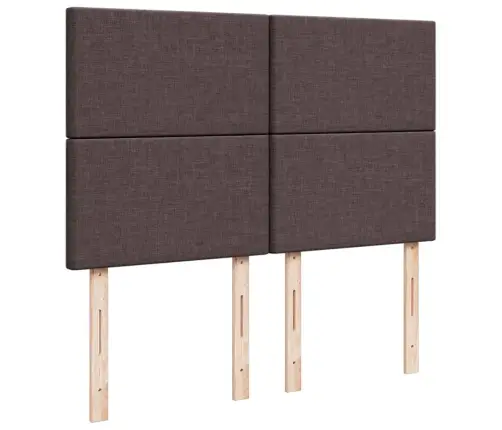 Lova Su Spyruoklėmis Ir Čiužiniu, Ruda, 160X200 cm Audinys