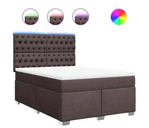 Kontinentaalvoodi Madratsiga, Tumepruun, 160X200 cm Kangas