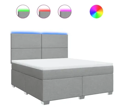 Kontinentaalvoodi Madratsiga, Helehall, 180X200 cm Kangas