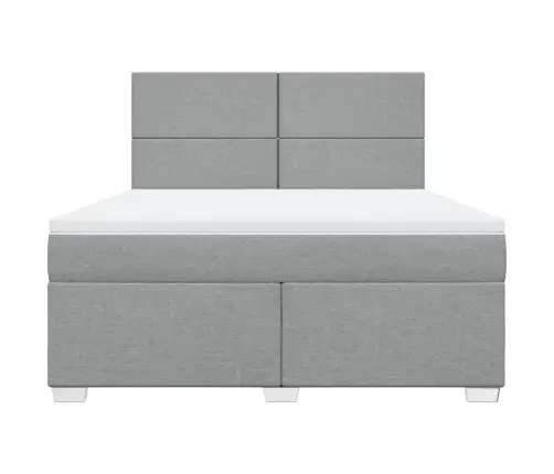 Kontinentaalvoodi Madratsiga, Helehall, 180X200 cm Kangas