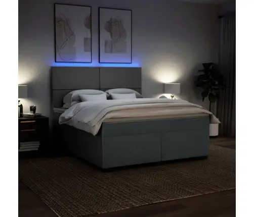 Kontinentaalvoodi Madratsiga, Tumehall, 180X200 cm Kangas