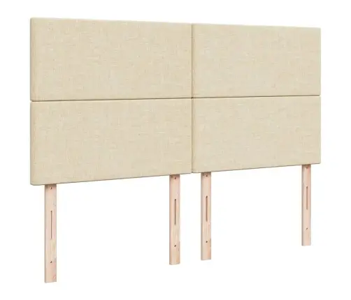 Atsperu Gulta Ar Matraci, Krēmkrāsas, 180X200 Cm, Audums Vidaxl