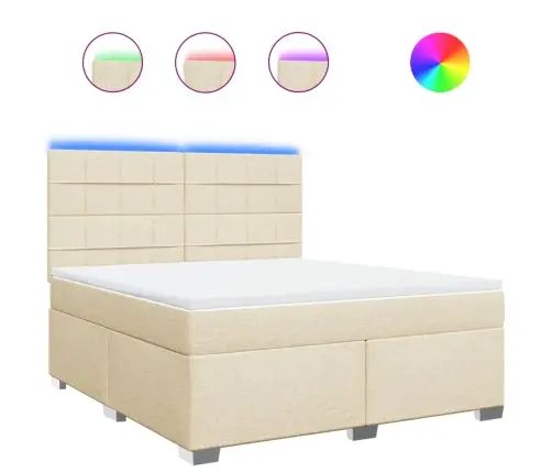 Kontinentaalvoodi Madratsiga, Kreemjas, 180X200 cm Kangas