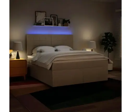 Kontinentaalvoodi Madratsiga, Kreemjas, 180X200 cm Kangas