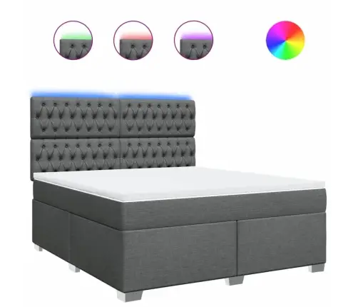 Kontinentaalvoodi Madratsiga, Tumehall, 180X200 cm Kangas