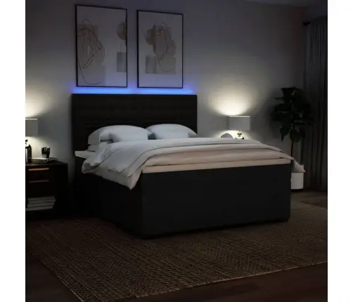 Kontinentaalvoodi Madratsiga, Must, 180X200 cm Kangas