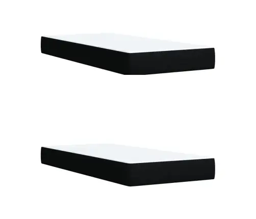 Kontinentaalvoodi Madratsiga, Must, 200X200 cm Kangas