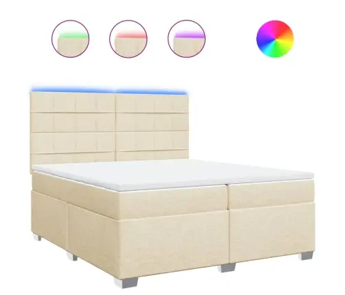 Kontinentaalvoodi Madratsiga, Kreemjas, 200X200 cm Kangas