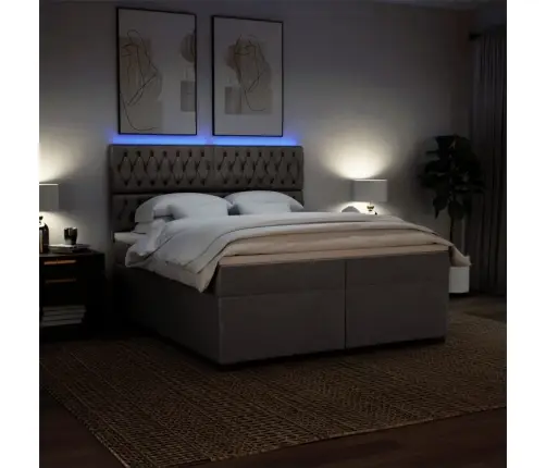 Kontinentaalvoodi Madratsiga, Pruunikashall, 200X200 cm Kangas