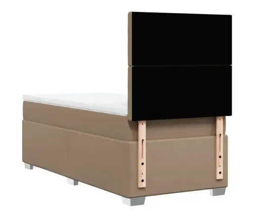 Atsperu Gulta Ar Matraci, Kapučīno, 80X200 Cm, Mākslīgā Āda Vidaxl