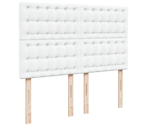 Atsperu Gulta Ar Matraci, Balta, 140X190 Cm, Mākslīgā Āda Vidaxl Atsperu Gulta Ar Matraci, Balta, 140X190 Cm, Mākslīgā Āda Vidaxl